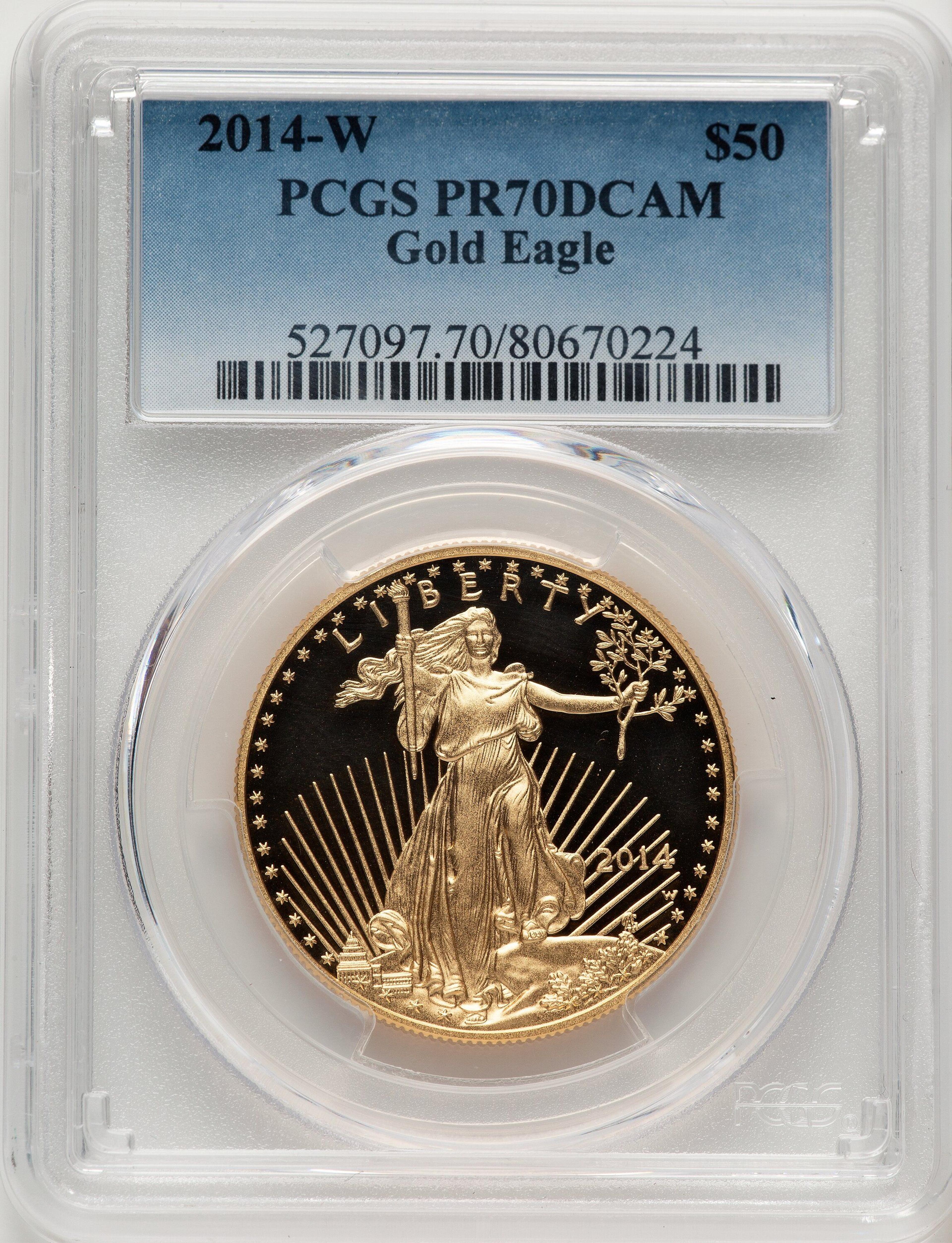 2014-W $50 One-Ounce Gold Eagle, PR, DC