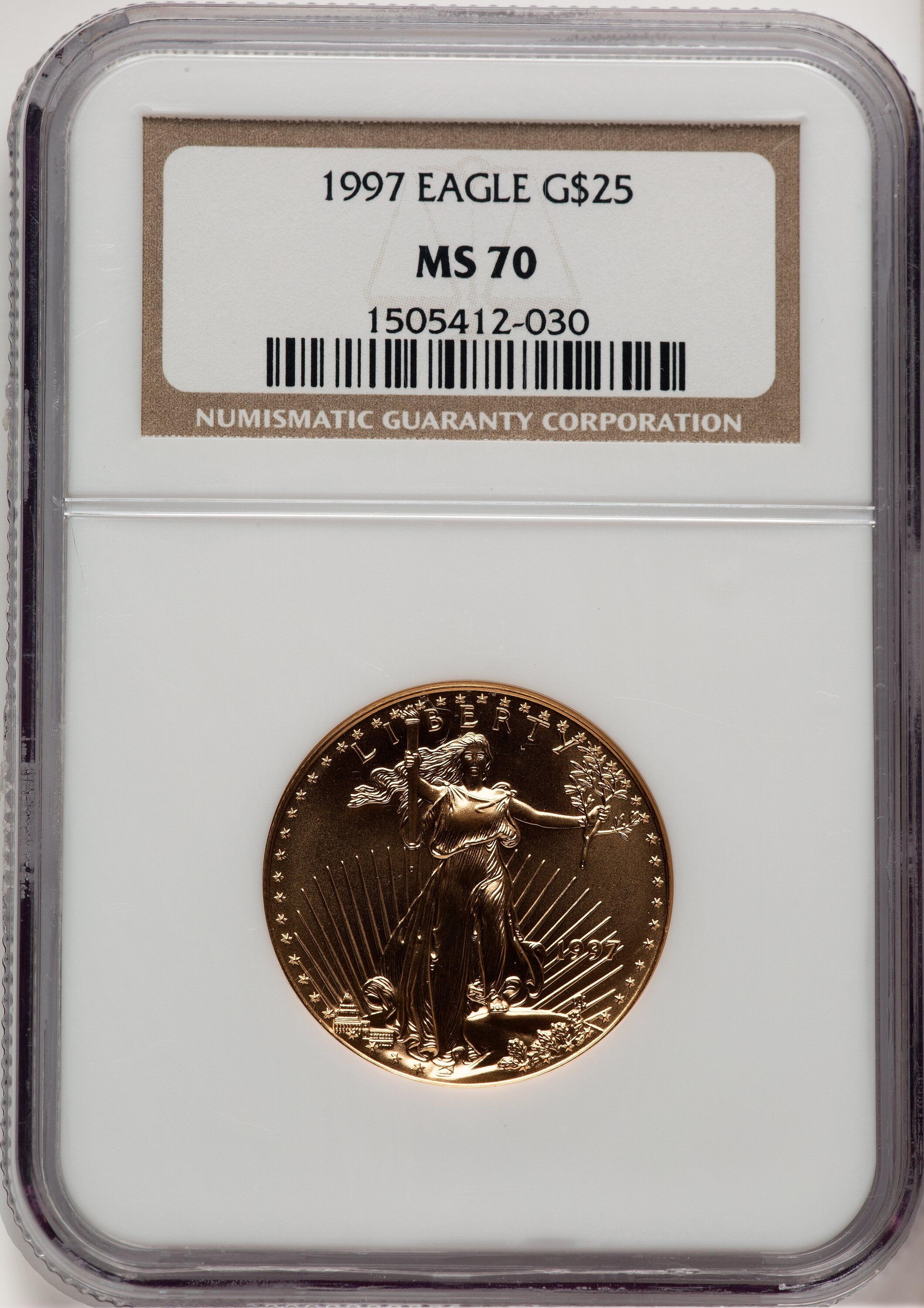 1997 $25 Half-Ounce Gold Eagle, MS Brown Label