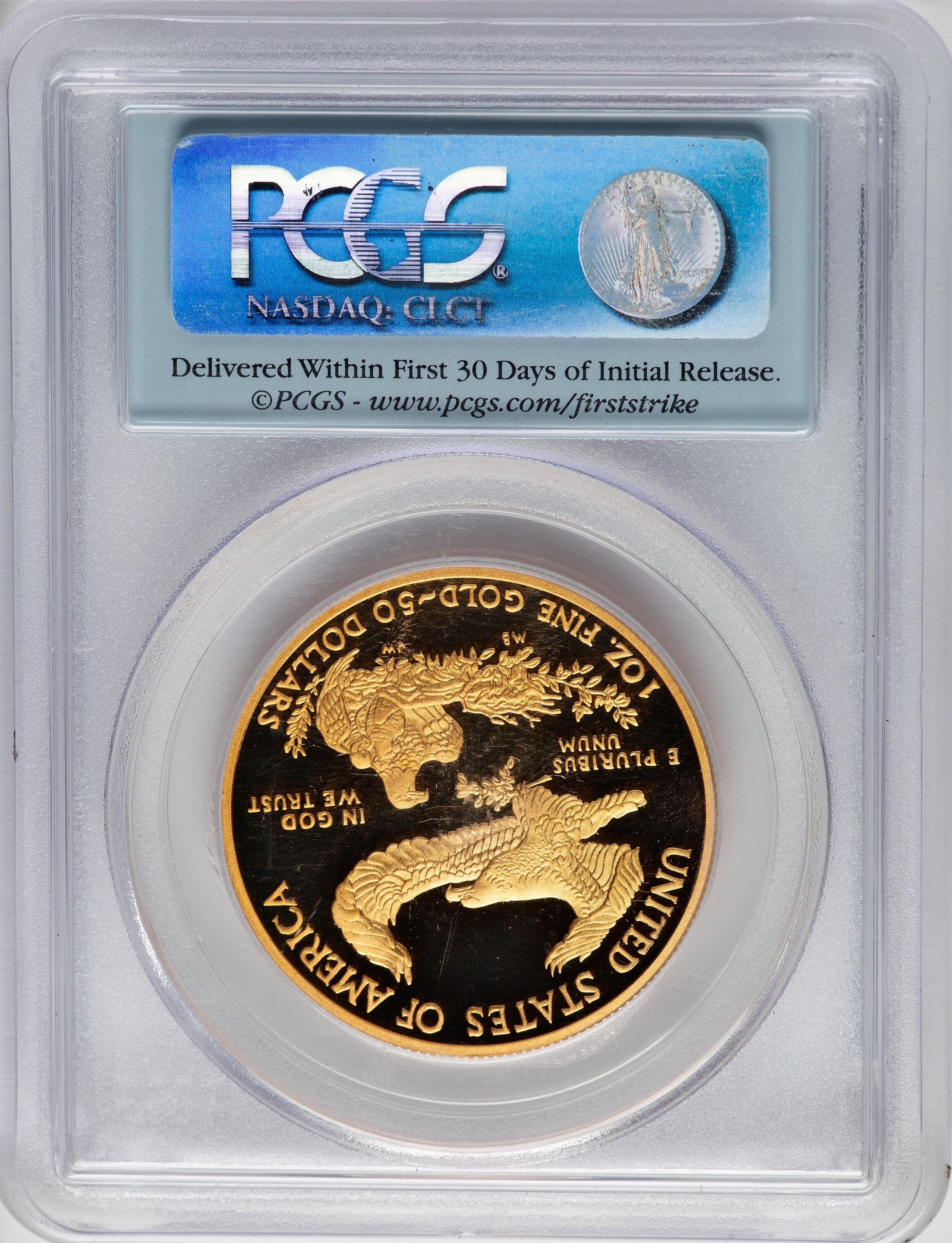 2010-W $50 One-Ounce Gold Eagle First Strike, DC FS Flag - Thumbnail 2