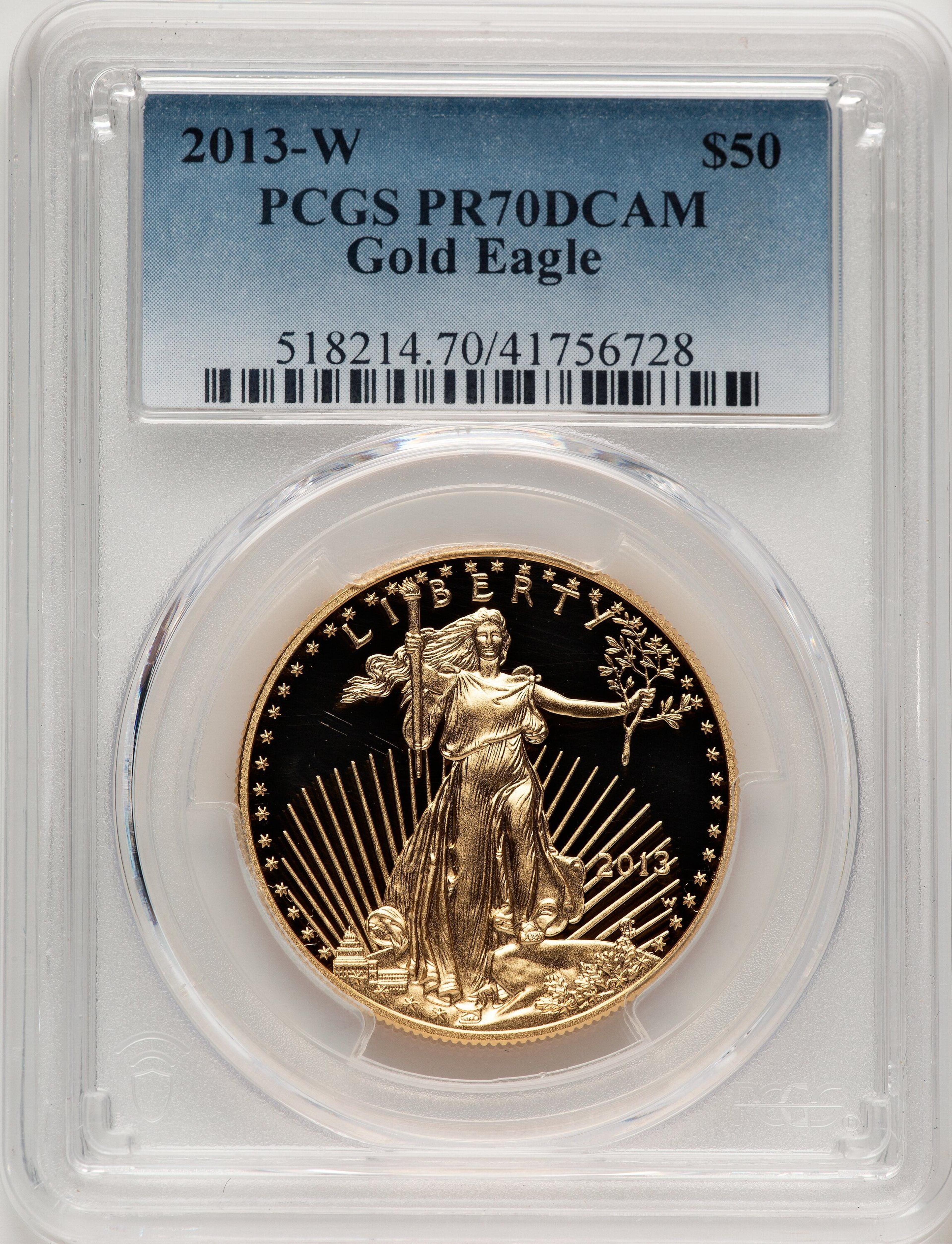 2013-W $50 One-Ounce Gold Eagle, PR DC