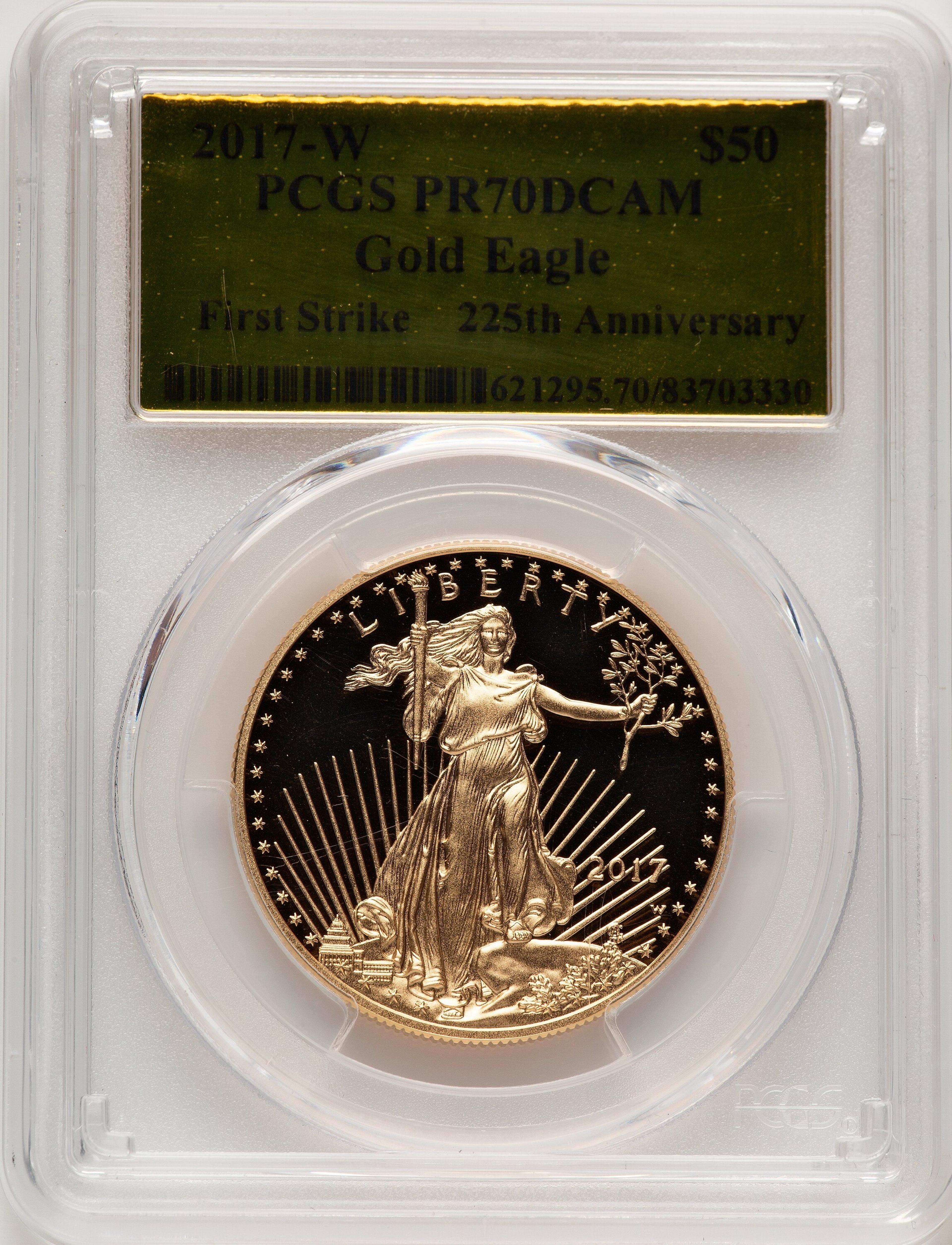 2017-W $50 One-Ounce Gold Eagle, First Strike, PR, DC FS