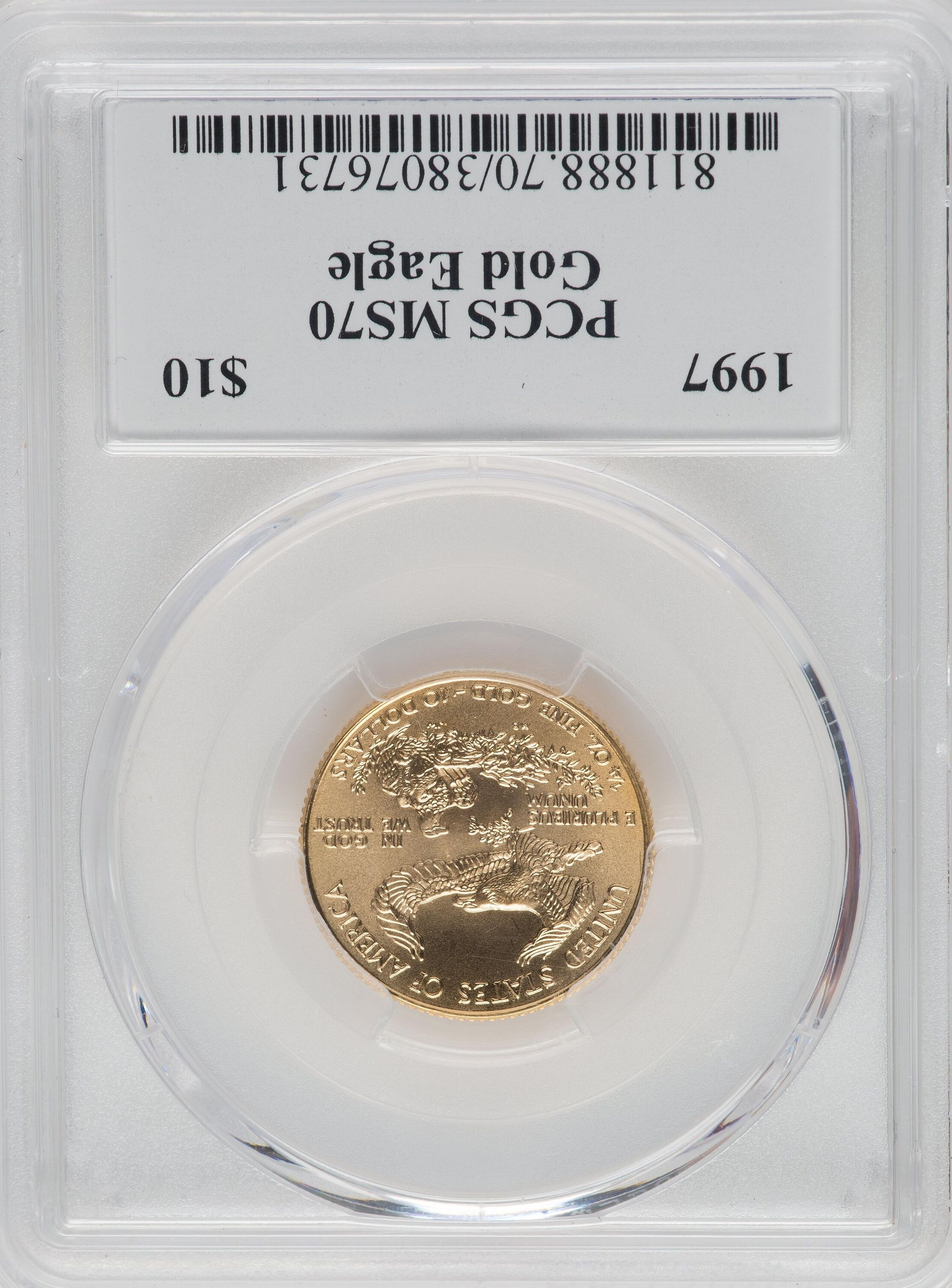 1997 $10 Quarter-Ounce Gold Eagle, Moy Ultra High Relief Signature, MS - Thumbnail 2