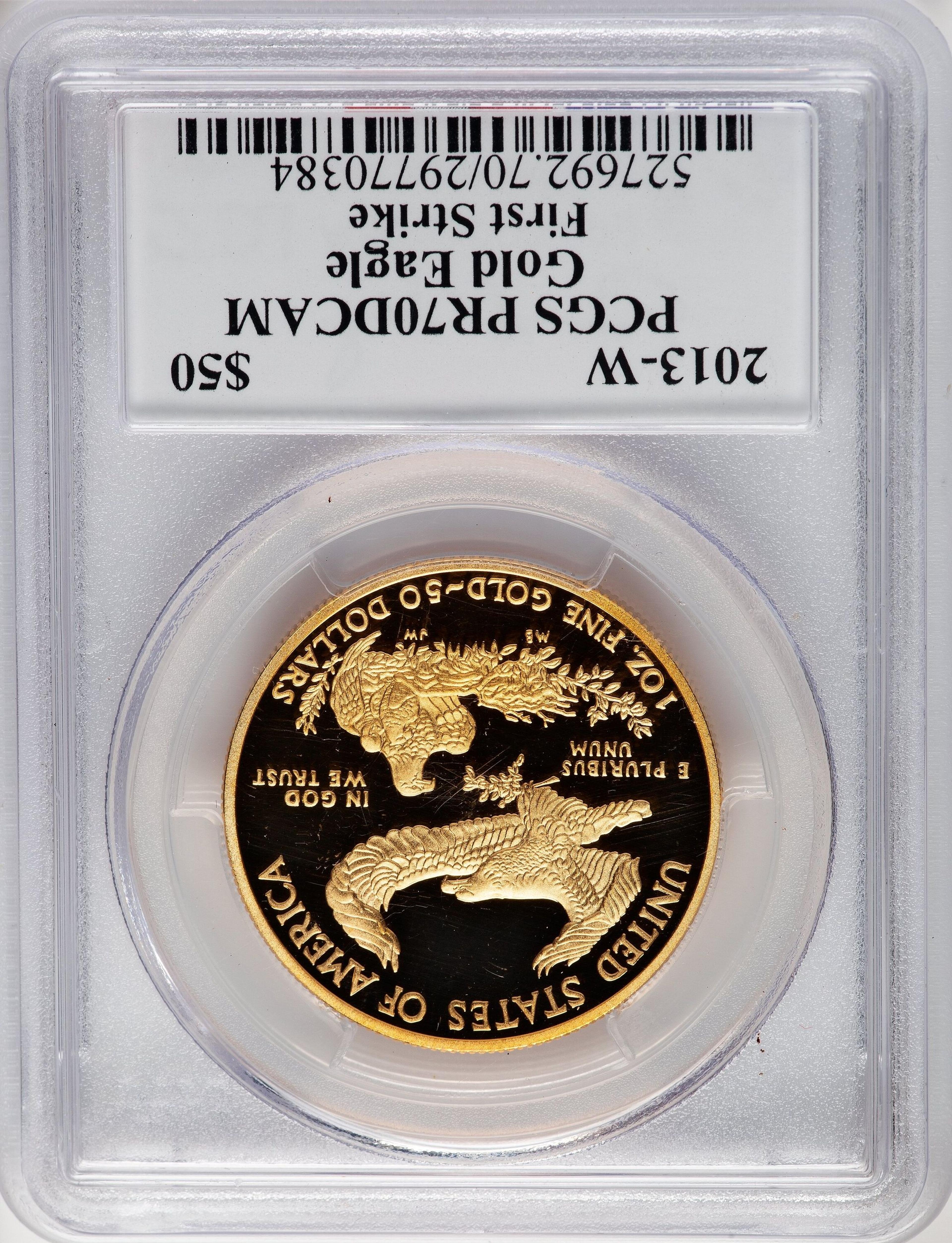 2013-W $50 One-Ounce Gold Eagle, First Strike, Moy Signature, PR, DC FS Ed Moy - Thumbnail 2