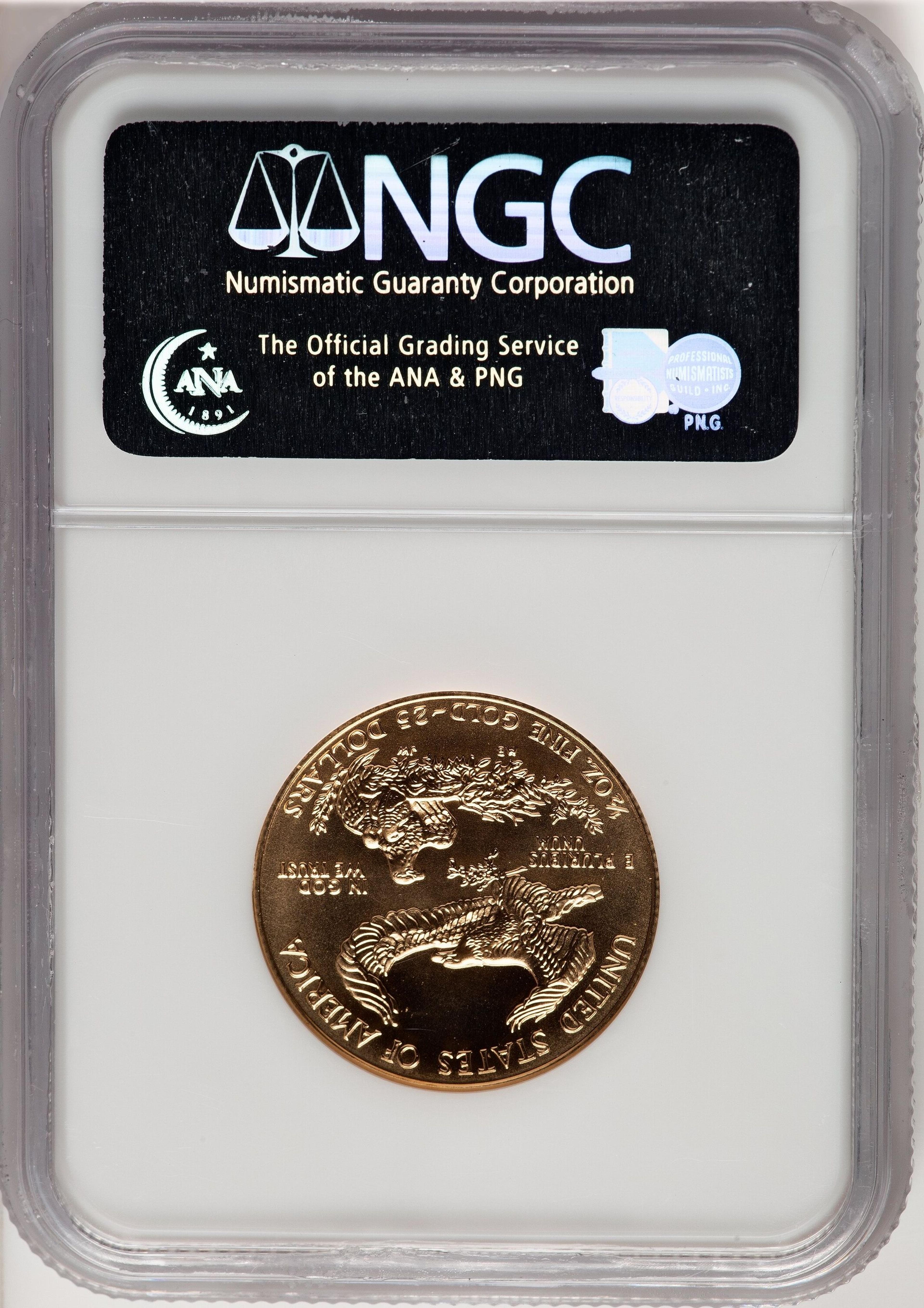 1997 $25 Half-Ounce Gold Eagle, MS Brown Label - Thumbnail 2