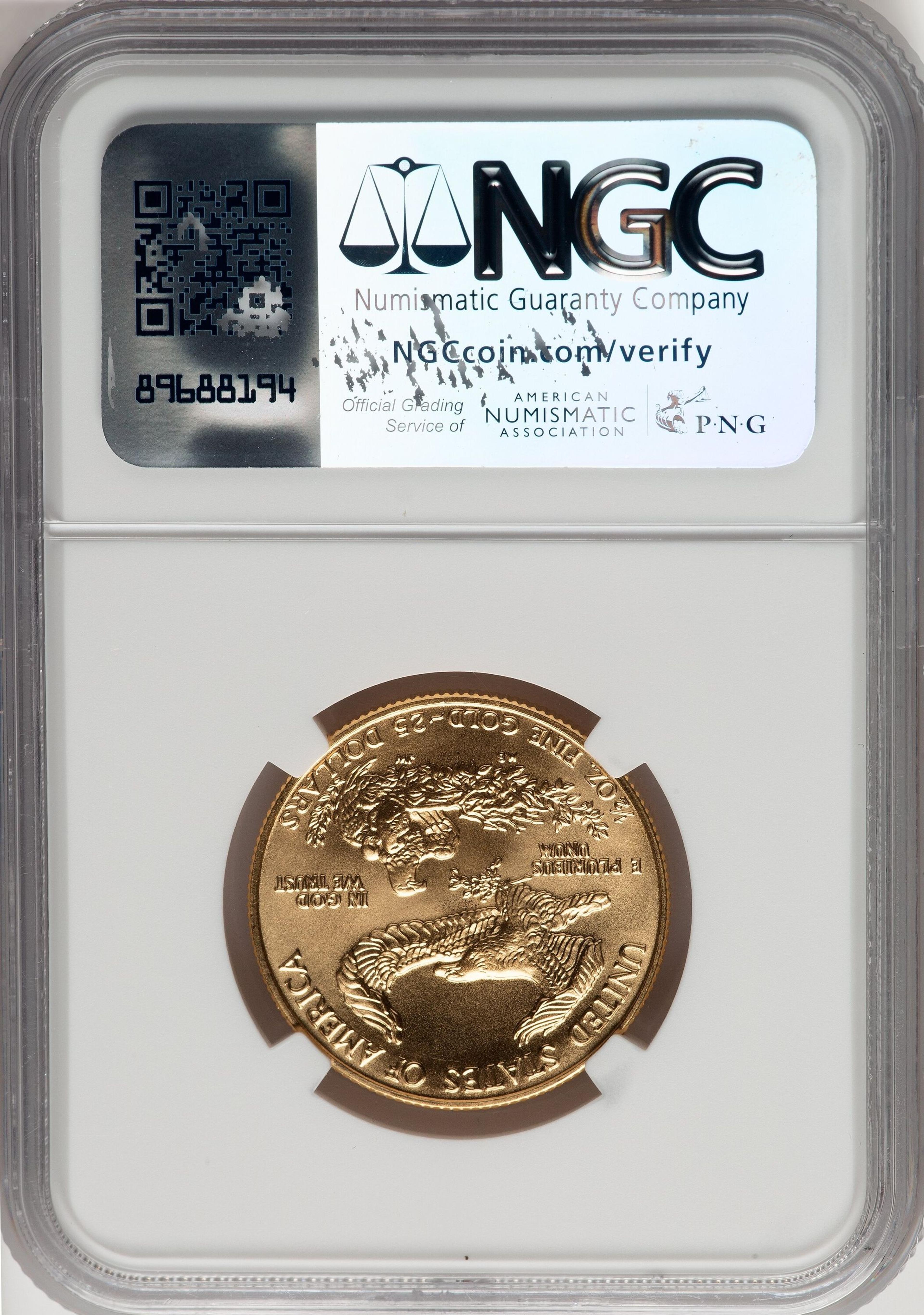 1992 $25 Half-Ounce Gold Eagle, MS Brown Label - Thumbnail 2